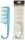 ELINA Duschkamm 23cm 2-farbig sort. beige, blau