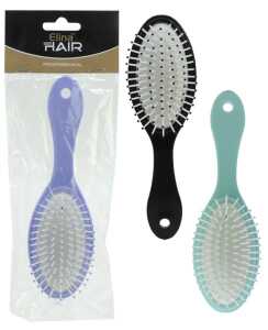 ELINA Haarbürste oval 20cm mit Noppen für Kopfmassage Lieferumfang 3 Stück sortiert