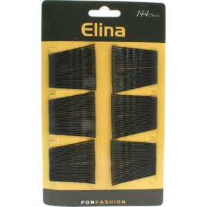 ELINA Haarklemmen Metall schwarz 4,8cm 144er Karte