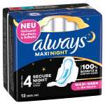 ALWAYS Maxi Night mit Flügel 12er