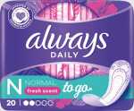 ALWAYS Slipeinlagen Daily Fresh Normal to go 20