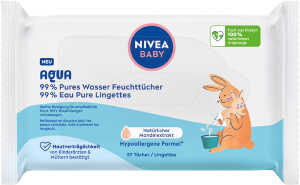 NIVEA Baby Feuchttücher 99% Aqua 57 Stück
