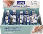 ELINA Nagelknipser m. Auffangbehälter 2f.sortiert 9+6cm