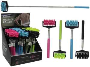 Massageroller ausziehbar 22-60cm, 4Farben sort.