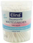 ELINA Wattestäbchen 100er Papier in Runddose
