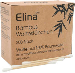 ELINA Wattestäbchen 200er Bambus Elina