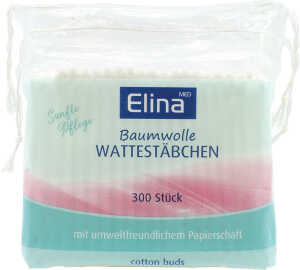 ELINA Wattestäbchen 300er Papier im Beutel