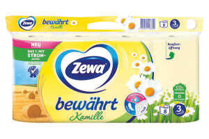 ZEWA Toilettenpapier 3-lagig 8X150 Blatt Kamille