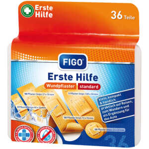 FIGO Wundverband Erste Hilfe Box 36tlg.