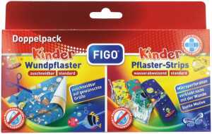 FIGO Wundverband Doppelpack Kids 50x6cm + Strips 10er