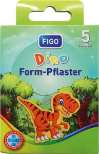FIGO Wundverband Kinder Pflaster 5er Dinoform