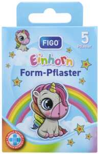 FIGO Wundverband Kinder Pflaster 5er Einhornform