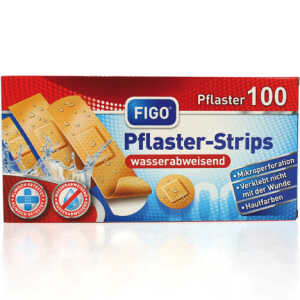 FIGO Wundverband Strips 100er wasserfest 4Größen sortiert