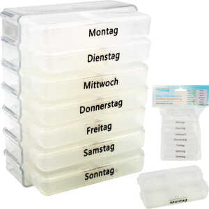 MARVITA Pillen-/Tablettenbox 9,5x7,5x4,2cm transparent