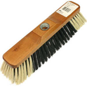Besen Innen 27x5cm braun mit Metallgewinde