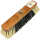 Besen Innen 27x5cm braun mit Metallgewinde