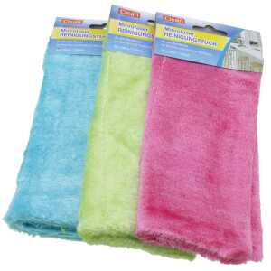 CLEAN Microfaser Reinigungs-Fasertuch 20x20cm 3 Farben