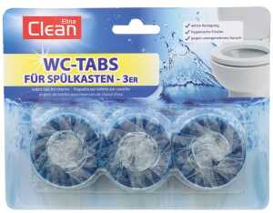 CLEAN WC Tabs Blauspüler 3x50g für Wasserkasten