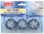 CLEAN WC Tabs Blauspüler 3x50g für Wasserkasten