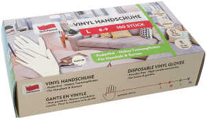 QUICKPACK Einweghandschuhe Vinyl 100er Größe L extra dünn