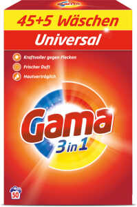 GAMA Universalwaschmittel 50WL 3kg Packung