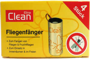 CLEAN Fliegenfänger 4er zum Aufhängen - giftfrei