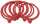 Einmachringe 94x108mm rot 10er mit Euro-Loch