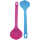 Frosty Salatbesteck 2 in 1 farbig sort 29x8x2cm