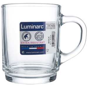Glas Henkelbecher klar 250ml für Tee + Glühwein Lieferumfang 6 Stück