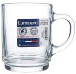 Glas Henkelbecher klar 250ml für Tee + Glühwein...