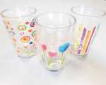 Glas Trinkglas mit tollen Motiven 200ml, 3fach
