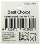 Salatbesteck 2er Set 27cm transp. Kusto 4Fb. sort