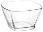 Schüssel Glas, 315ml, mit pinkem Deckel, 3er Set