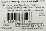 Tablett rechteckig XL 34x23cm aus Kunststoff