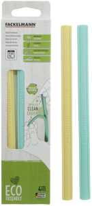 FACKELMANN Trinkhalme 4er Setikon, 21cm ECO Friendly
