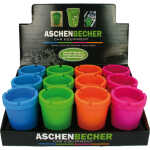 Aschenbecher Colors sortiert im Display 11x8cm...
