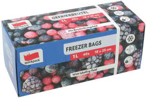 QUICKPACK Gefrierbeutel 1l 40er 18x25cm