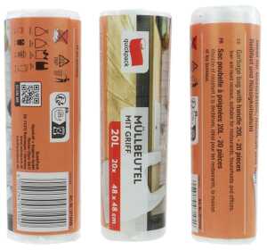 QUICKPACK Müllbeutel 20l 20er Rolle mit Griff 10MY