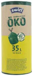 SWIRL Öko-Müllbeutel 35 Liter mit Zugband 12 Btl