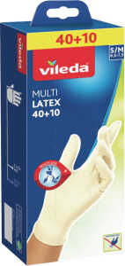 VILEDA Einweghandschuhe Multi Latex 40+10 S/M