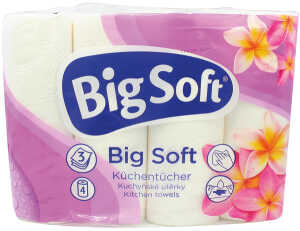 BIG SOFT Haushaltsrolle 3-lagig 4x45Blatt 25,5cm