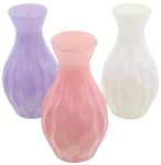 Feine Vase, 3 Farben sortiert 6,1x11,2 cm. aus Glas farbig