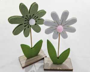 Filzblume 18,7x4,5x9cm, mit großen Blättern