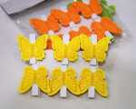 Filzdeko, Schmetterling und Blumen sortiert, 6er Set