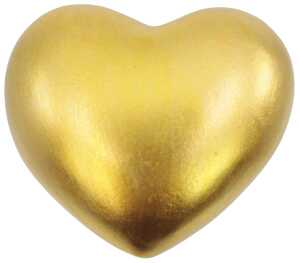 Goldenes Herz XL 8,2x7x3,1cm, aus Polyresin