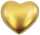 Goldenes Herz XL 8,2x7x3,1cm, aus Polyresin