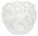 Teelichthalter XL Blumen-Form 6,5x5cm aus Glas