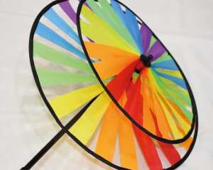 Windrad mit Doppelwindrädern, 35cm