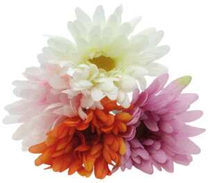 Gerbera, 10x52cm, liebevoll und filigran handgef.