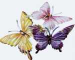 Schmetterling Blumenstecker, edel handbemalt 6x5,5x26cm